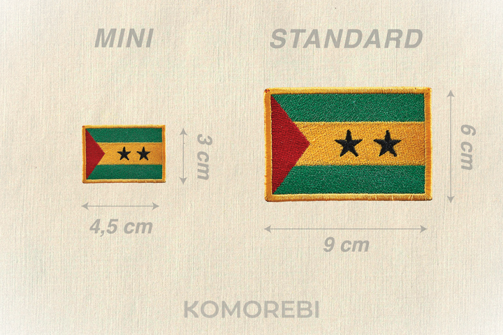 Sao Tomé und Principe - Gestickte Flagge