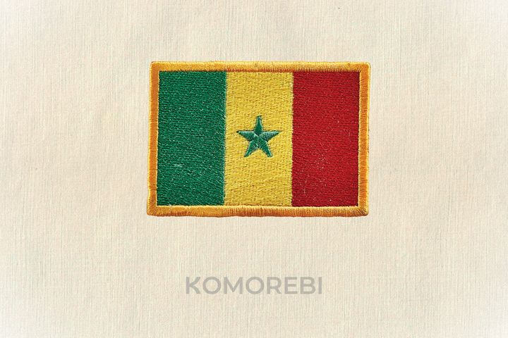 Senegal - Embroidered Flag