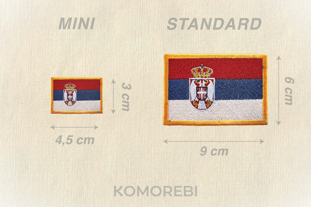 Serbien - Bestickte Flagge