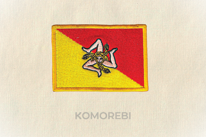 Sicile - Drapeau Brodé