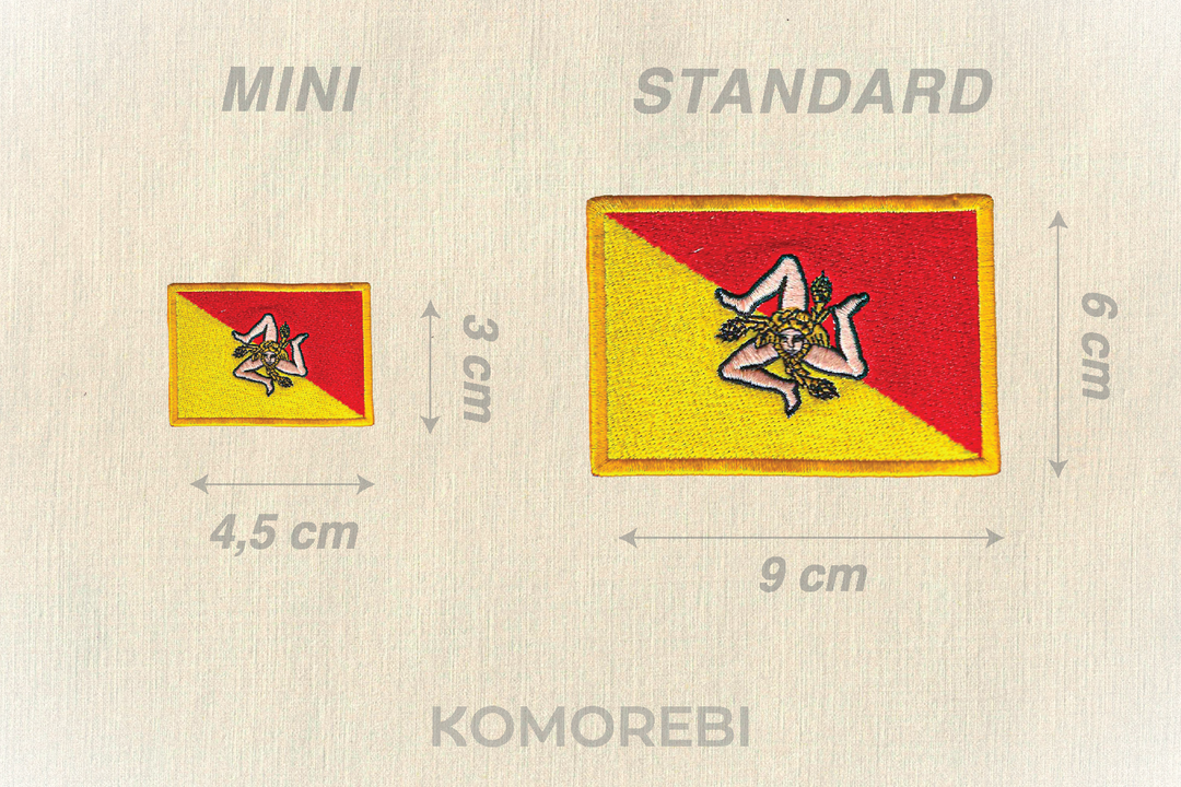 Sicile - Drapeau Brodé