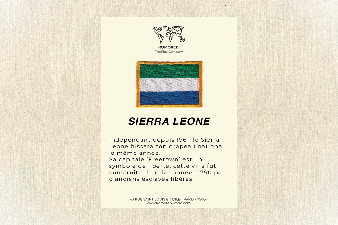 Sierra Leone - Bestickte Flagge