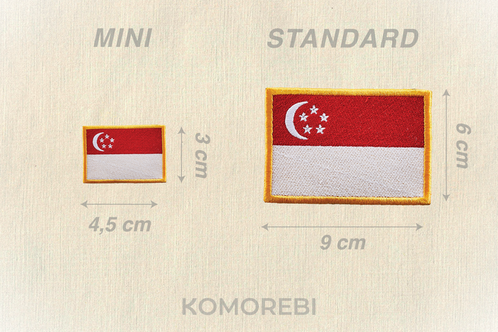 Singapur - Bestickte Flagge