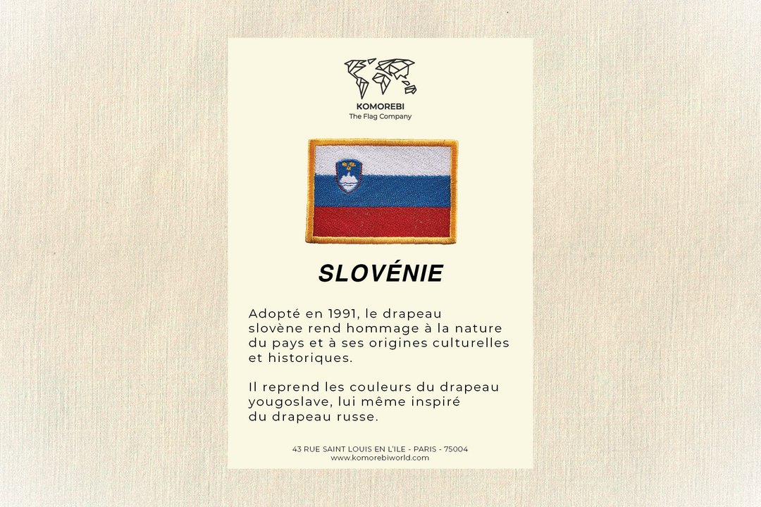 Slowenien - Bestickte Flagge