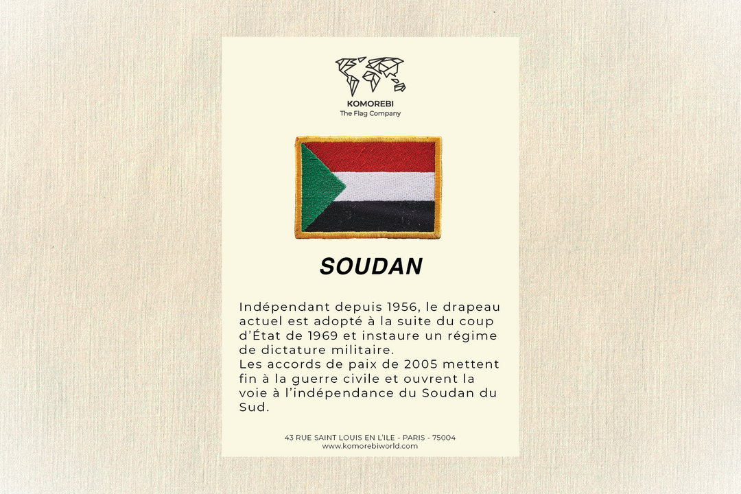 Soudan - Besticktes Flagge