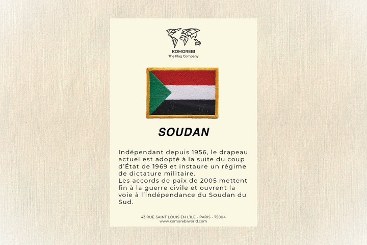Soudan - Besticktes Flagge