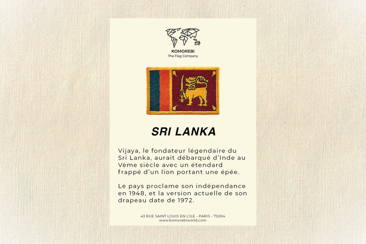 Sri Lanka - Drapeau Brodé