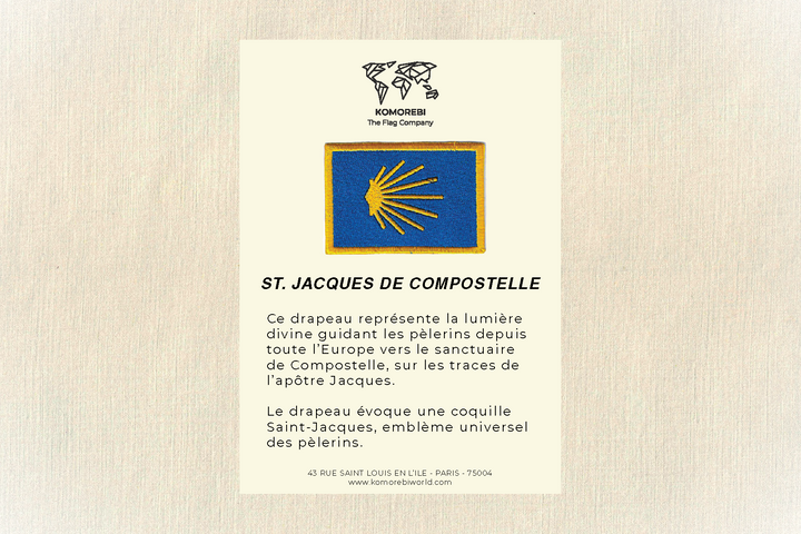 Saint Jacques de Compostelle - Drapeau Brodé