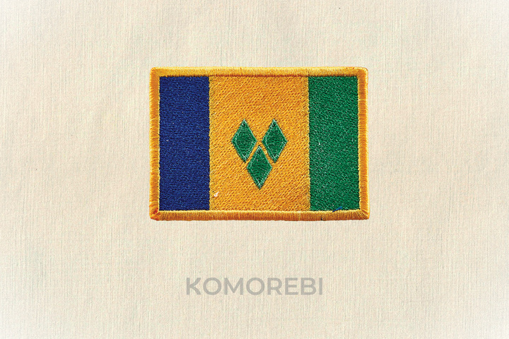 Sainte Vincent et les Grenadines - Drapeau Brodé
