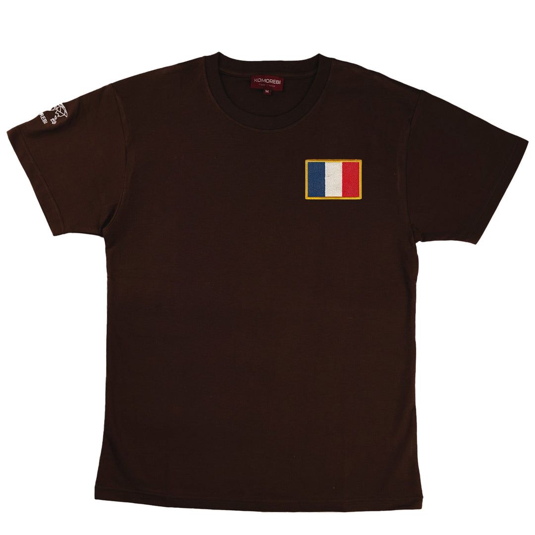 T-shirt drapeau - Marron