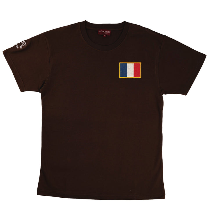 T-shirt drapeau - Marron