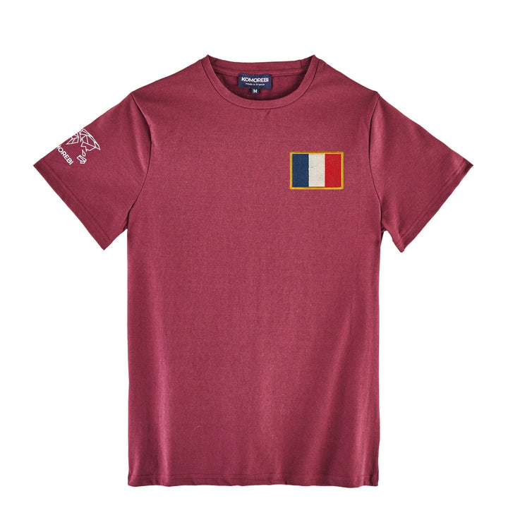 T-shirt drapeau - Rouge Bordeaux