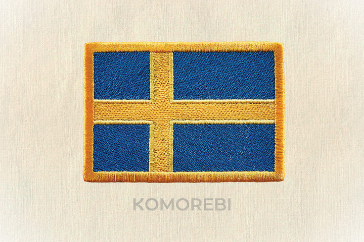 Suède - Bestickte Flagge