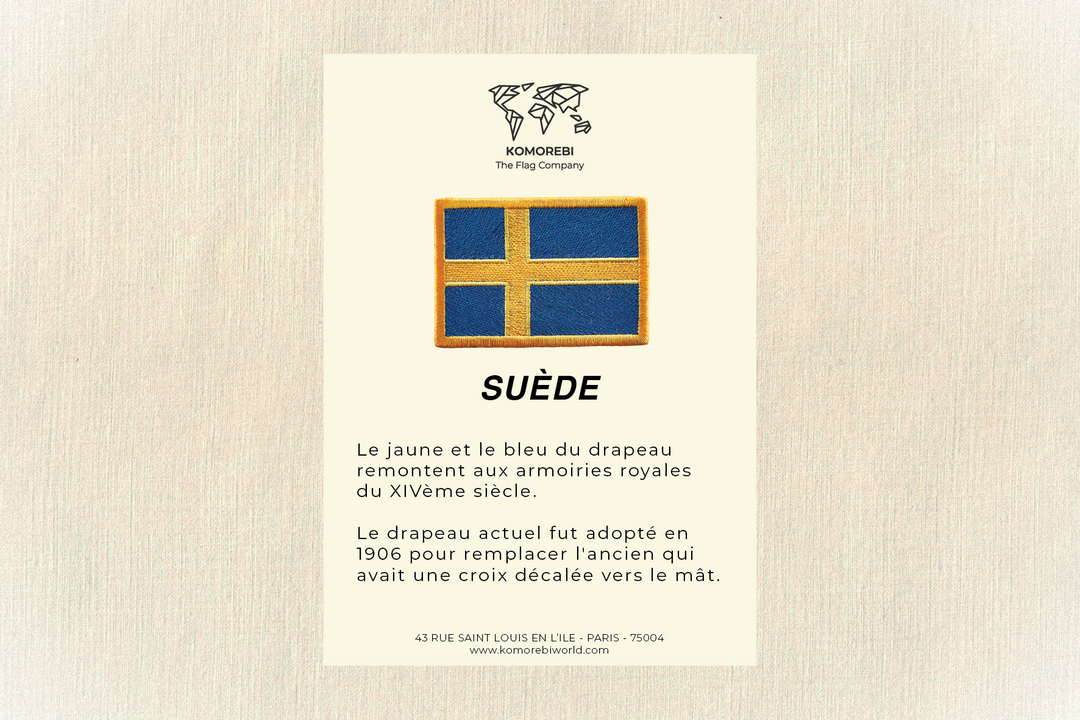 Suède - Bestickte Flagge