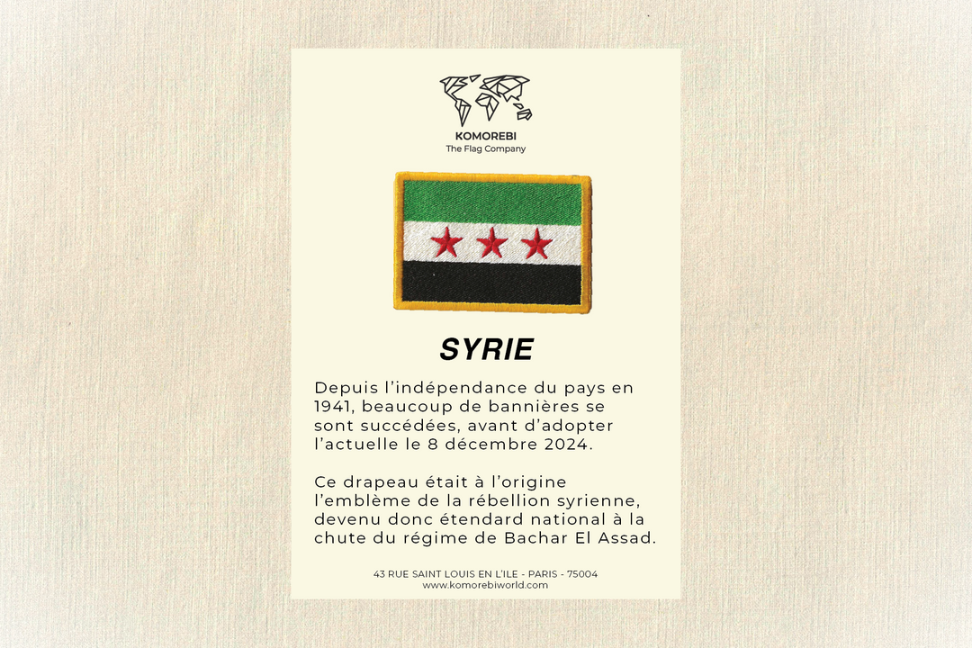 Syrie - Drapeau Brodé