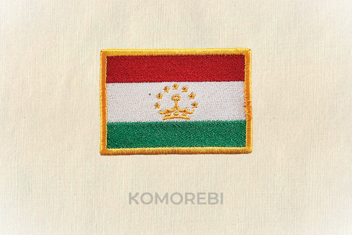 Tadjikistan - Drapeau Brodé