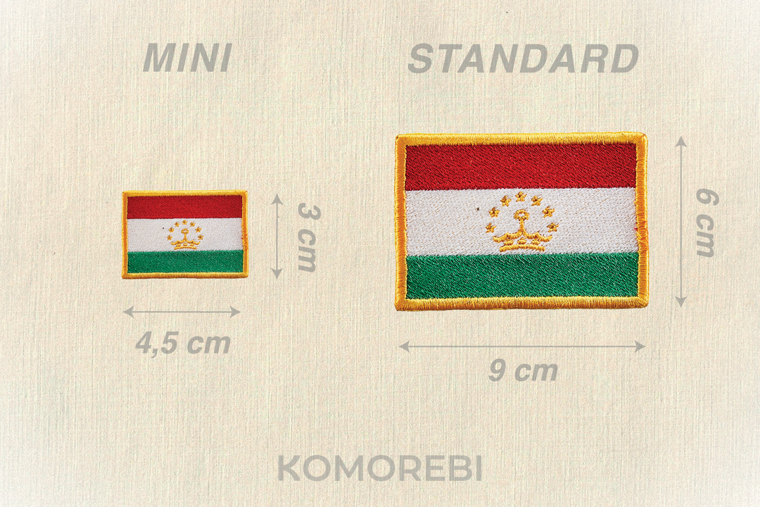 Tadjikistan - Drapeau Brodé