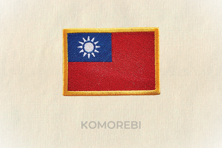 Taïwan - Drapeau Brodé