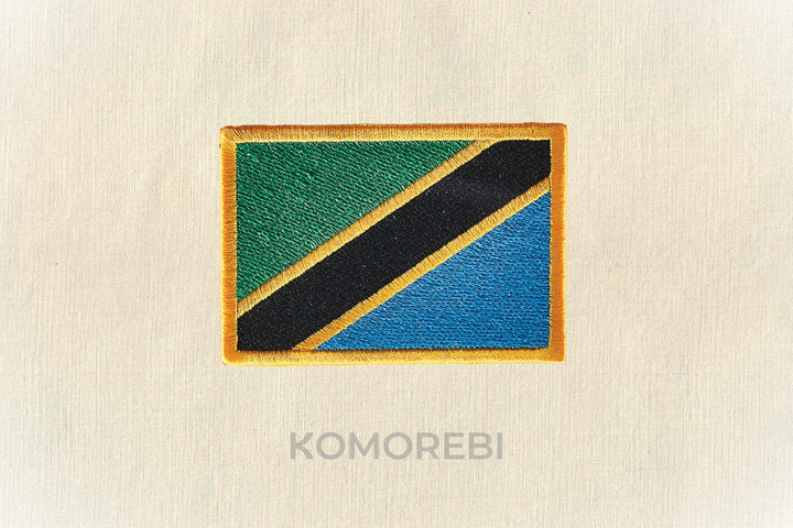 Tansania - Bestickte Flagge