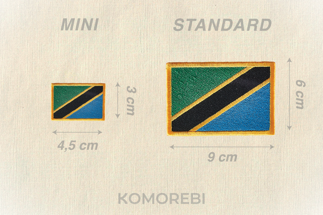 Tansania - Bestickte Flagge
