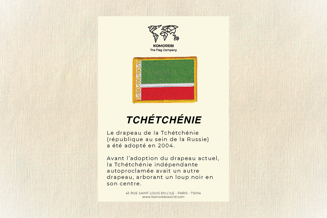 Chechnya - Embroidered Flag