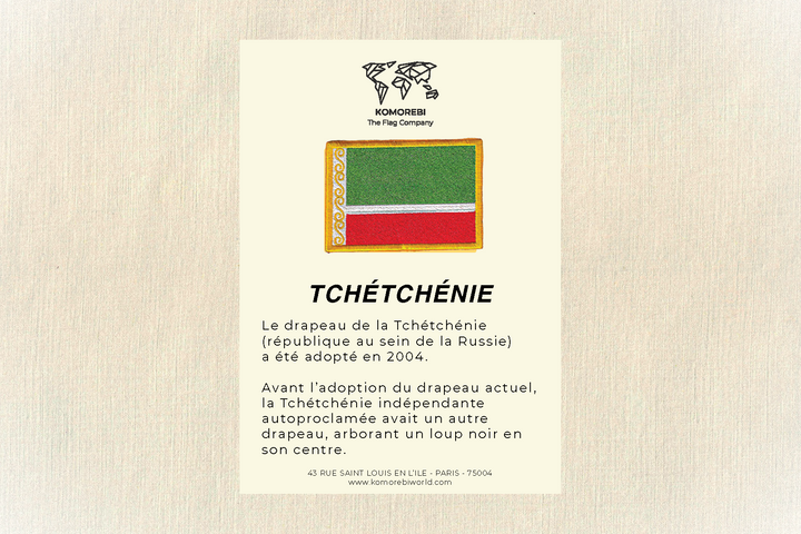 Chechnya - Embroidered Flag