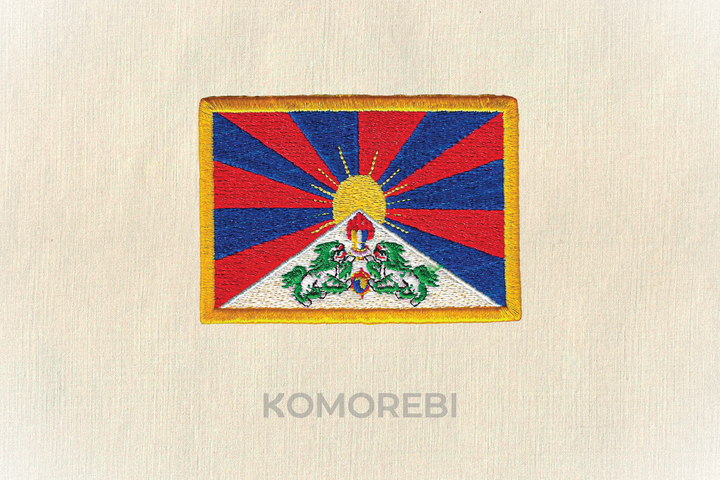 Tibet - Drapeau Brodé