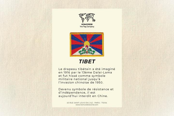 Tibet - Drapeau Brodé