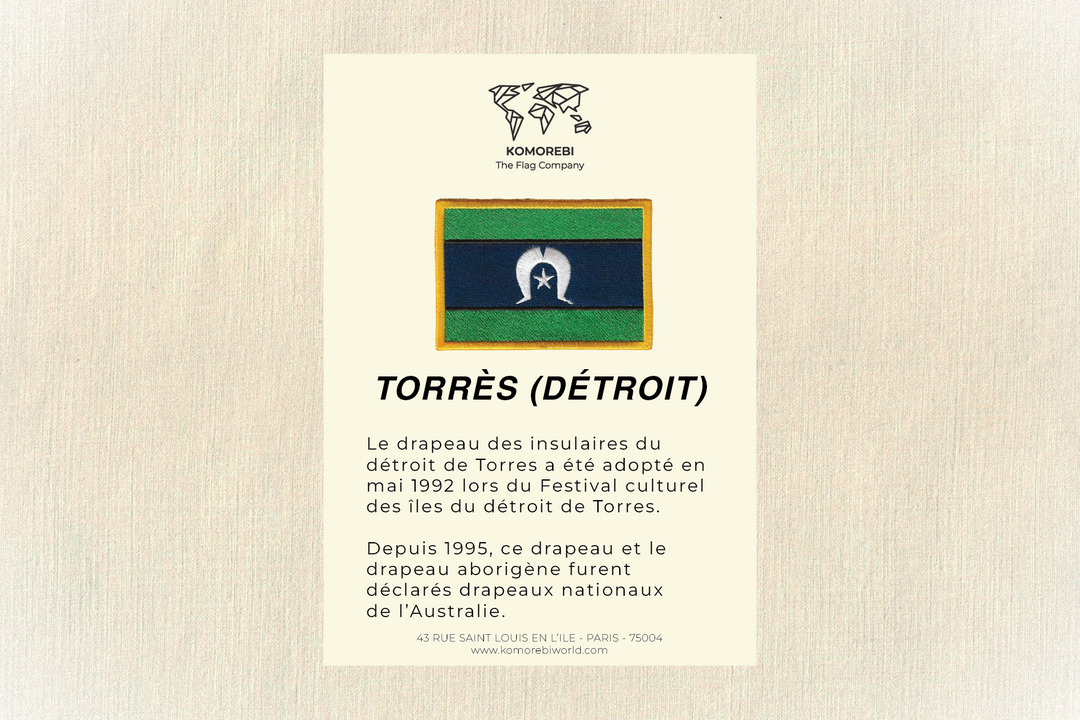 Torrès (Détroit - Australie) - Drapeau Brodé