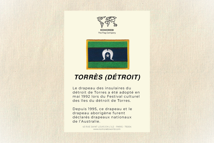 Torrès (Détroit - Australie) - Drapeau Brodé