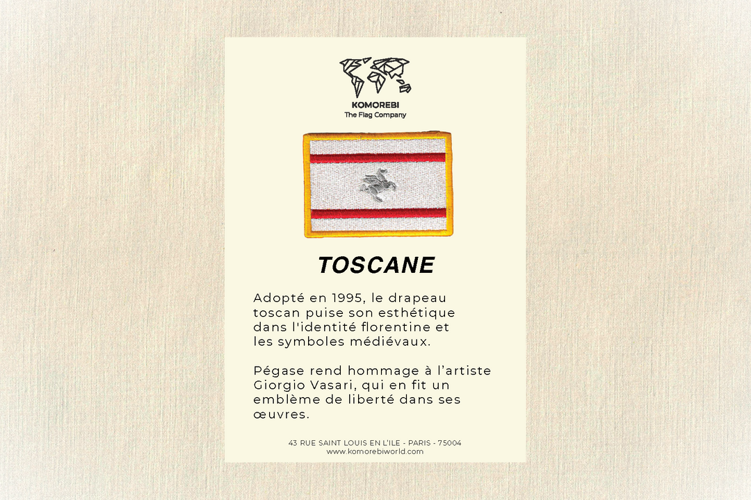 Toscane - Drapeau Brodé