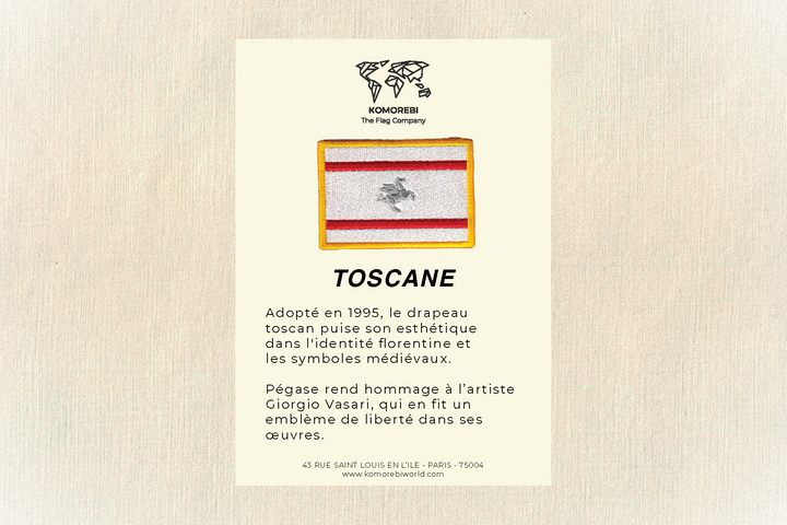 Toscane - Drapeau Brodé