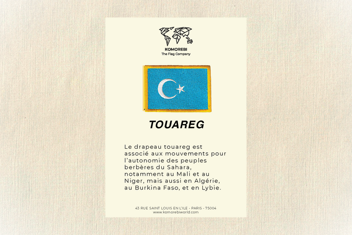 Turkestan Oriental - Drapeau Brodé