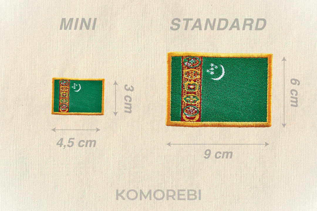 Turkménistan - Drapeau Brodé