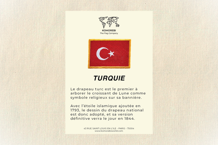 Turquie - Drapeau Brodé