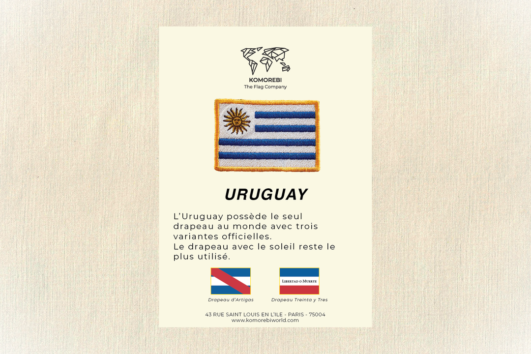 Uruguay - Drapeau Brodé