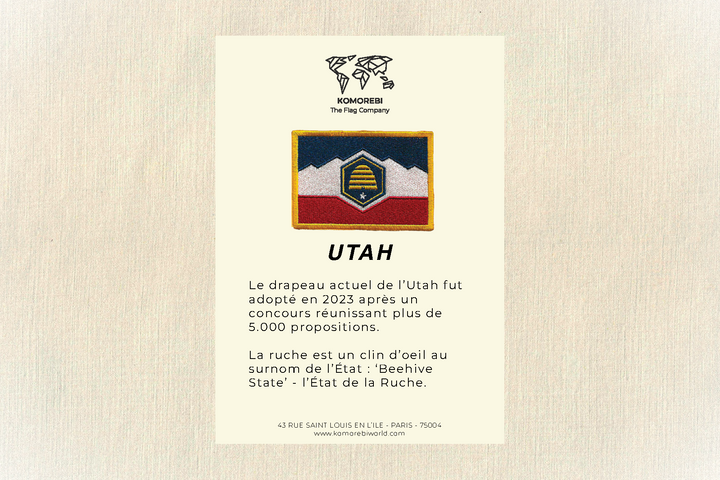 Utah - Drapeau Brodé