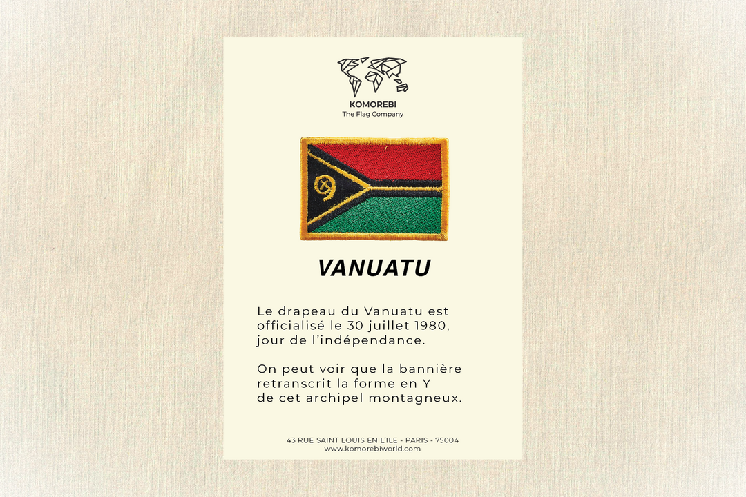 Vanuatu - Drapeau Brodé