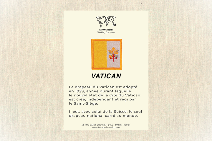 Vatikan - Bestickter Flagge