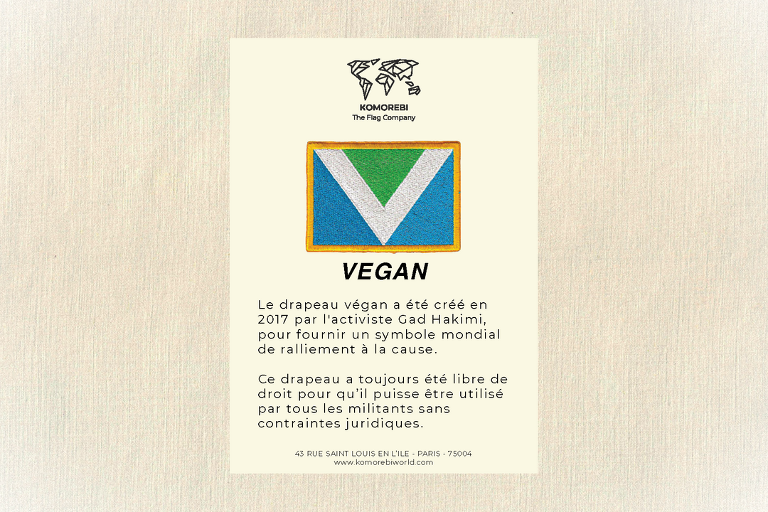 Vegan - Drapeau Brodé