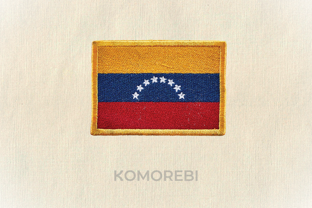 Drapeau brodé Venezuela — patch Komorebi, vue 2