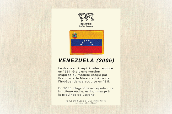 Venezuela '7 Étoiles' (1930-2006) - Drapeau Brodé