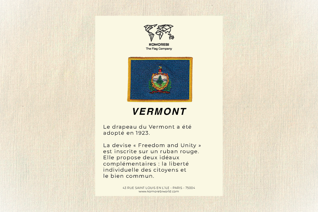 Vermont - Embroidered Flag