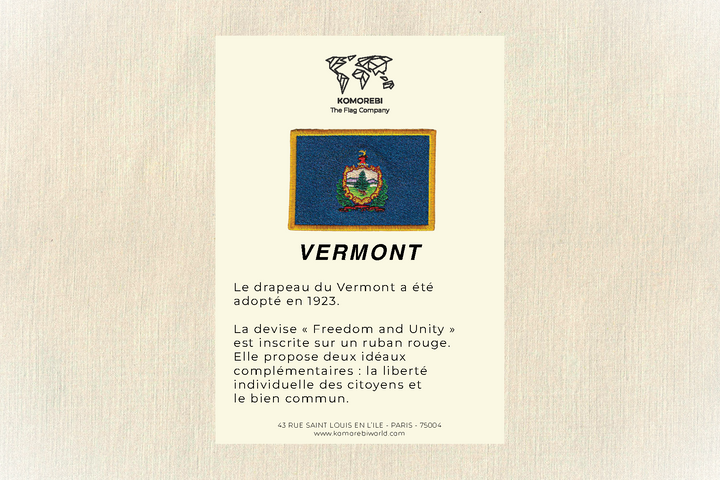 Vermont - Embroidered Flag