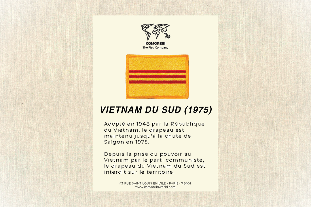 Vietnam du Sud (1955-1975) - Drapeau Brodé