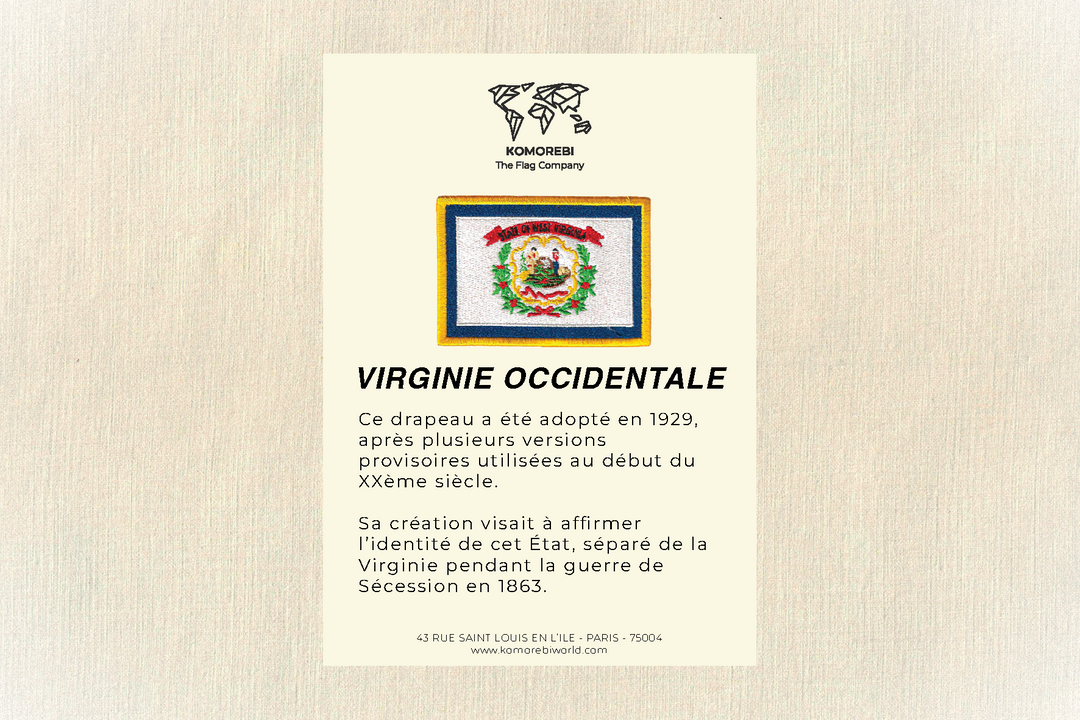 Virginie Occidentale - Drapeau Brodé