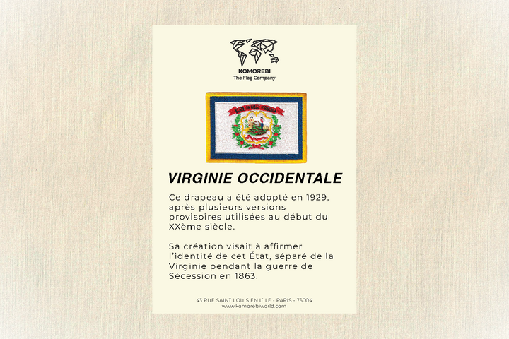 Virginie Occidentale - Drapeau Brodé