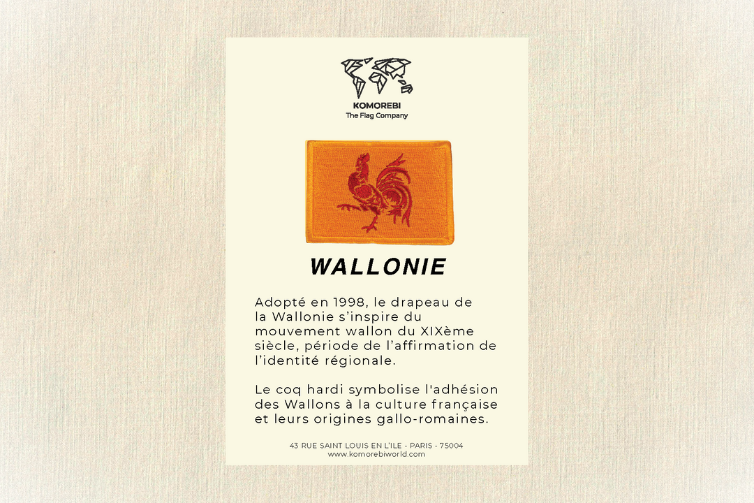 Wallonie - Drapeau Brodé