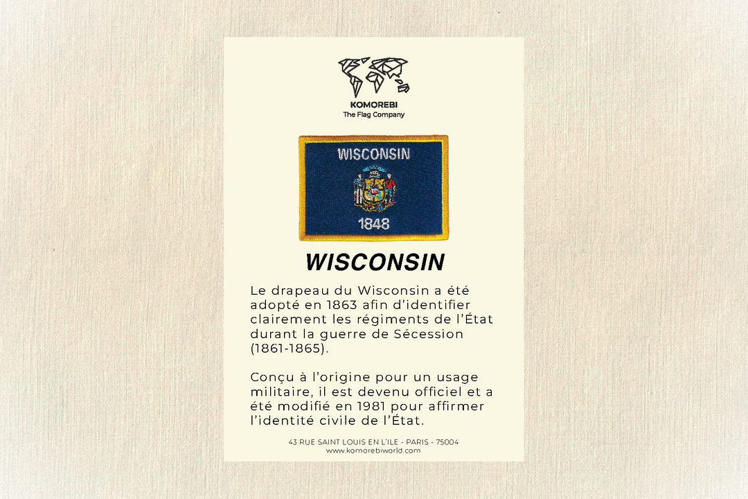 Wisconsin - Drapeau Brodé