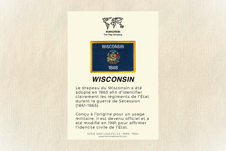 Wisconsin - Drapeau Brodé